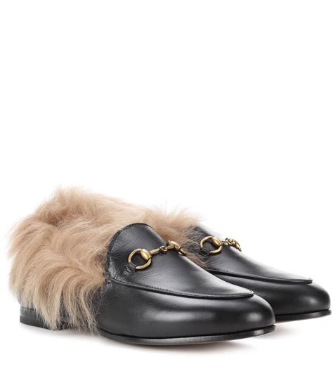 gucci rubber rain loafers|gucci fur loafers women.